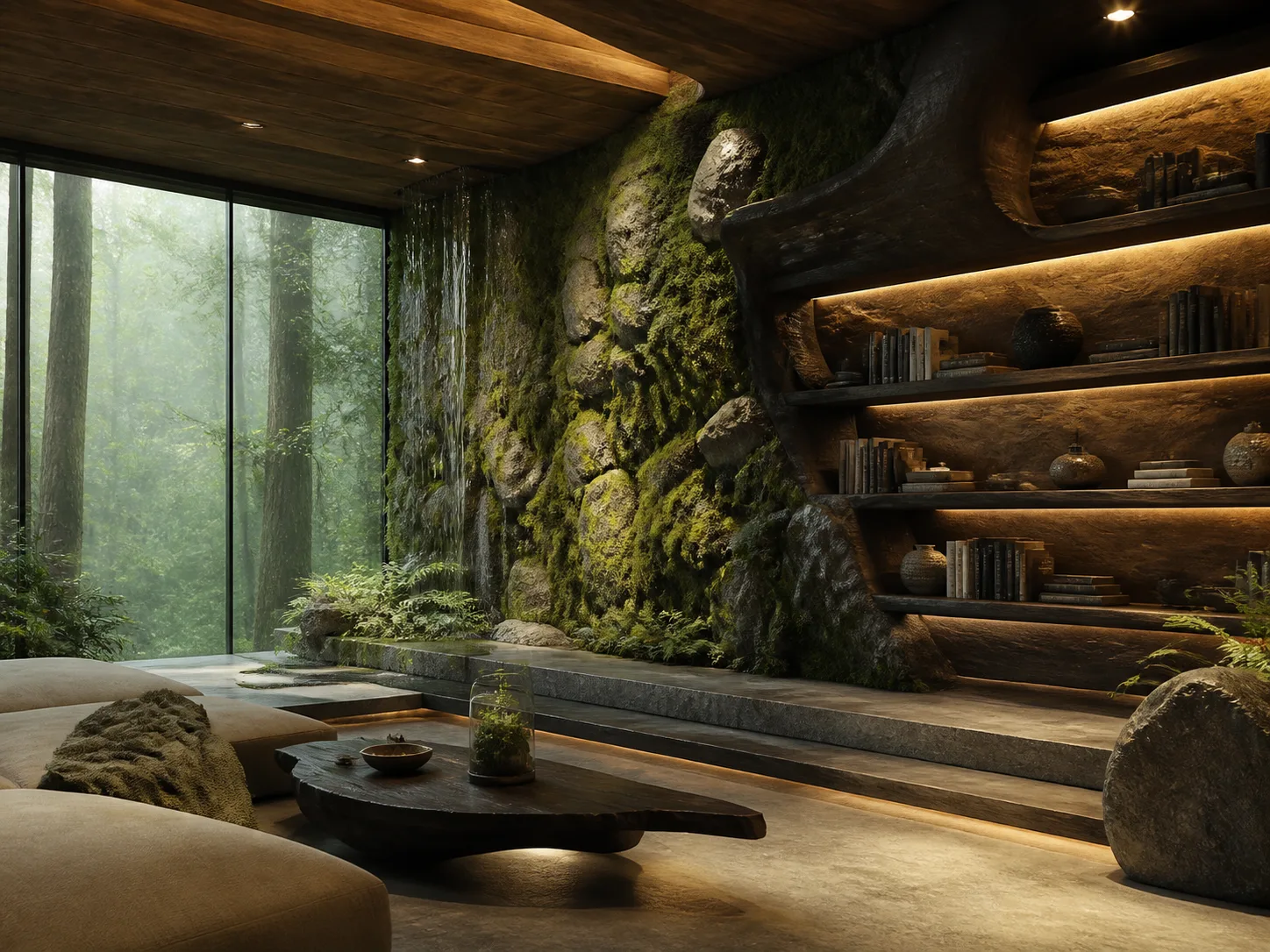 Biophilic interior visual reference