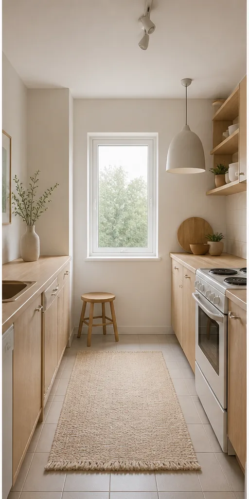 Reference for Scandinavian hygge design with light oak, wool textiles, and soft daylight